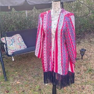 Beautiful women Kimono with fringes